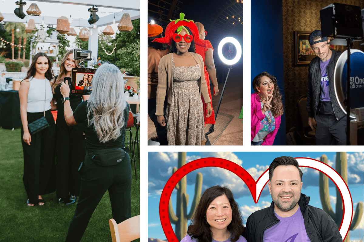 Fun and interactive moments from MISGIF’s eco-friendly corporate photo booth in Phoenix, Arizona—showcasing the best sustainable photo booth for corporate events Arizona event planners trust.
